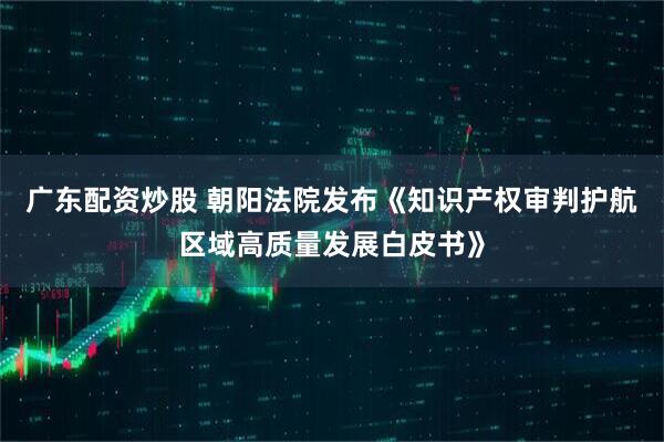 广东配资炒股 朝阳法院发布《知识产权审判护航区域高质量发展白皮书》